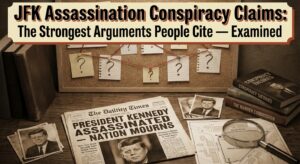 Article type: Arguments People Cite, Title: JFK Assassination Conspiracy, Claims: The Strongest Arguments People Cite (And Where They Come From)