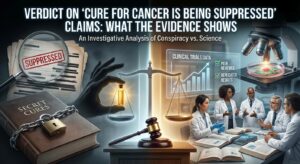 Article type: Verdict, Title: Verdict on ‘Cure for Cancer Is Being Suppressed’ Claims, Claims: Evidence Score, What We Know, and What We Can’t Prove